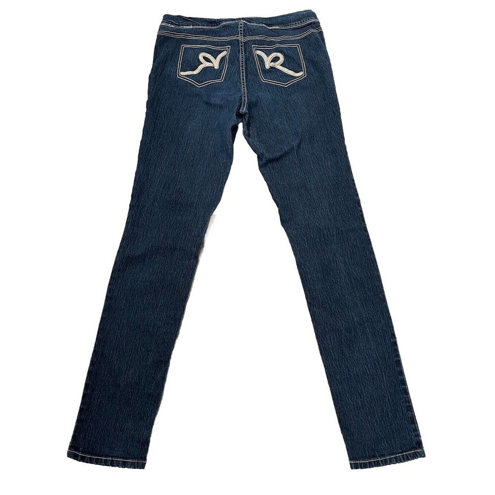 Rocawear Jeans Women’s Hannah Skinny Leg Size 13 Dark Wash Blue Denim Pocket Y2K